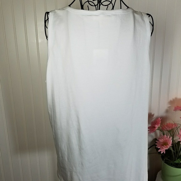 MICHAEL KORS MK Gold Rhinestone Logo Tank Top 1X - Picture 5 of 8